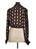Nicholas 100% Silk Brown Long Sleeve Silk Top Size 18 - photo 2