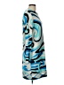 MICHAEL Michael Kors Graphic Blue Casual Dress Size L - photo 4