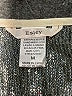 Esley 100% Polyester Metallic Silver Ivory 3/4 Sleeve Top Size M - photo 6