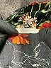 Lush 100% Polyester Black Tan Kimono Size M - photo 7