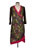IMAN Paisley Burgundy Cocktail Dress Size L - photo 1