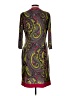 IMAN Paisley Burgundy Cocktail Dress Size L - photo 2