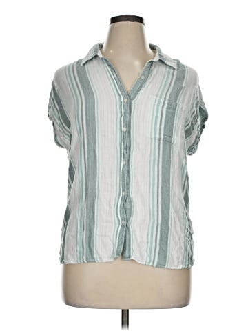 Cosmic Blue Love Short Sleeve Blouse (view 1)