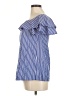 Pleione Blue Short Sleeve Blouse Size M - photo 5