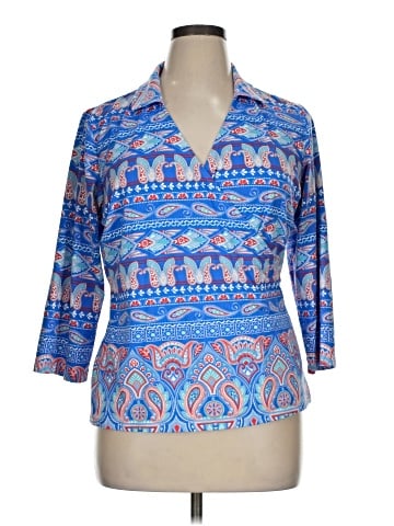 J. McLaughlin 3/4 Sleeve Blouse (view 1)