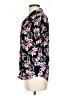 Free Planet 100% Rayon Floral Black Short Sleeve Blouse Size XS - photo 5