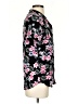 Free Planet 100% Rayon Floral Black Short Sleeve Blouse Size XS - photo 4