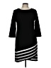 MSK Stripes Black Casual Dress Size L - photo 1