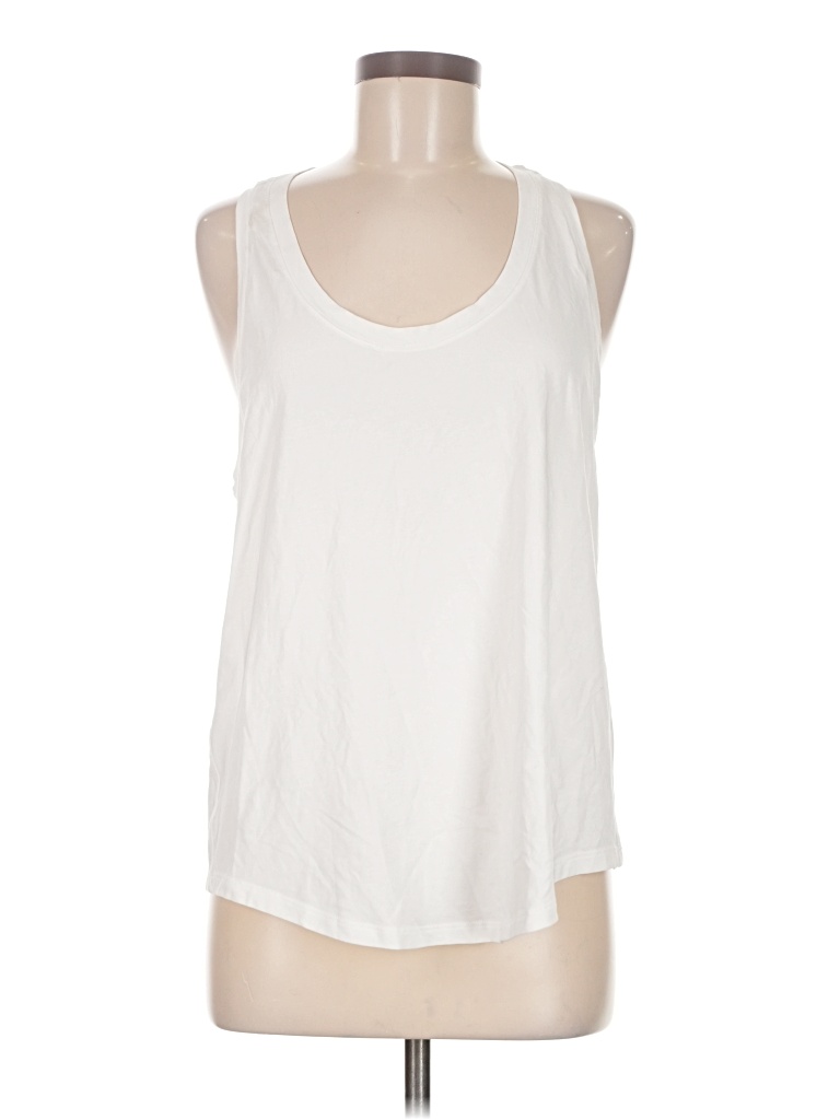 Pre-owned Lululemon Athletica Sleeveless T-shirt In White