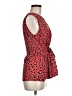 Bar III 100% Polyester Red Sleeveless Blouse Size M - photo 4