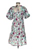 Influence 100% Polyester Floral Teal Cocktail Dress Size 8 - photo 2