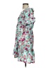 Influence 100% Polyester Floral Teal Cocktail Dress Size 8 - photo 5