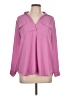 Ann Taylor 100% Polyester Pink Long Sleeve Blouse Size L (petite) - photo 1