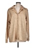Essentials by Milano 100% Polyester Metallic Tan Long Sleeve Blouse Size L - photo 1