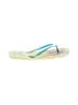 Unbranded Yellow Blue Flip Flops Size 7 - 8 - photo 1