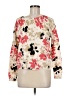 Ann Taylor LOFT 100% Cotton Floral Ivory Pullover Sweater Size M - photo 1