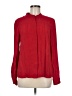 Theory 100% Silk Red Long Sleeve Silk Top Size M - photo 1