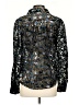 ModCloth Metallic Black Long Sleeve Button-Down Shirt Size S - photo 2