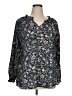 Isabel 100% Polyester Gray Long Sleeve Blouse Size XL - photo 1