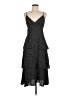 Aqua 100% Polyester Polka Dots Gray Cocktail Dress Size M - photo 1