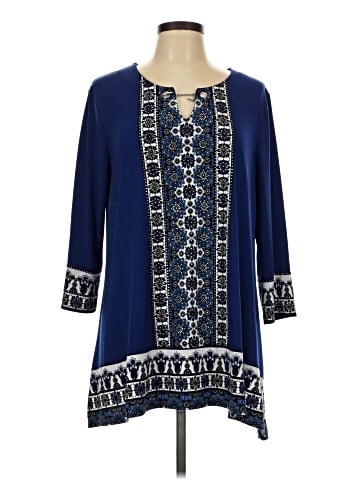 JM Collection 3/4 Sleeve Blouse (view 1)