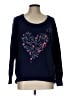 Torrid 100% Cotton Hearts Blue Pullover Sweater Size Lg Plus (0) - photo 1