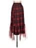 Friful 100% Polyester Plaid Red Casual Skirt Size L - photo 2