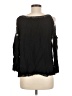 Luna Moon 100% Rayon Black 3/4 Sleeve Blouse Size M - photo 2