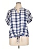DASH Blue Short Sleeve Blouse Size XL - photo 1