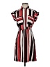 Express 100% Polyester Stripes Burgundy Casual Dress Size XS - photo 1