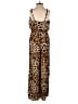 Toxik3 Animal Print Brown Jumpsuit Size 10 - photo 2