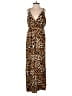 Toxik3 Animal Print Brown Jumpsuit Size 10 - photo 1
