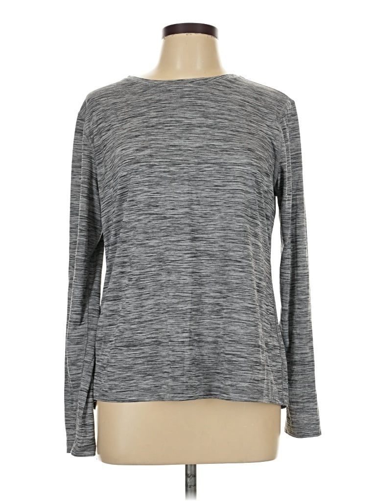 Pre-owned Athletic Works Long Sleeve T-shirt In Gray