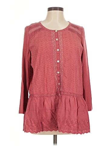 LOGO by Lori Goldstein 3/4 Sleeve Blouse (view 1)