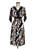 Essentials Animal Print Brown Casual Dress Size M - photo 1