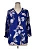 St. John's Bay 100% Rayon Blue 3/4 Sleeve Blouse Size XL - photo 1