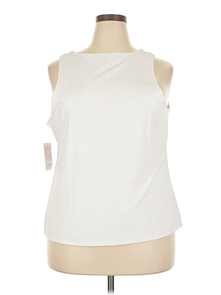 Pre-owned Lularoe Sleeveless T-shirt In Ivory