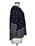 Fun2Fun 100% Rayon Black 3/4 Sleeve Blouse Size L - photo 4