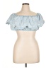 Sim & Sam 100% Cotton Blue Sleeveless Blouse Size XL - photo 1