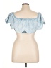 Sim & Sam 100% Cotton Blue Sleeveless Blouse Size XL - photo 2