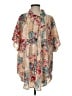 Cupshe 100% Polyester Floral Tan Short Sleeve Blouse Size S - photo 1