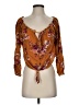 Rewind 100% Rayon Brown 3/4 Sleeve Blouse Size S - photo 1