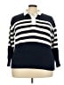 Lands' End 100% Cotton Stripes Blue Pullover Sweater Size 2X - photo 1