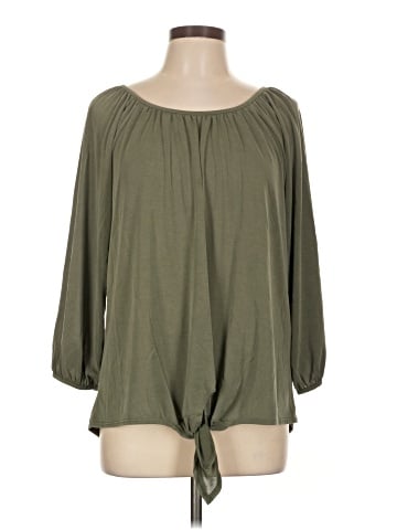 Green Envelope 3/4 Sleeve Blouse (view 1)