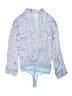Intimately by Free People 100% Polyester Floral Blue Bodysuit Size M - photo 1