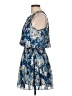 Reset 100% Polyester Print Blue Casual Dress Size L - photo 5
