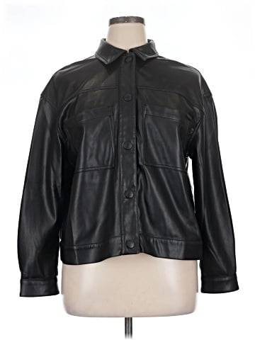 CALVIN KLEIN JEANS Faux Leather Jacket (view 1)