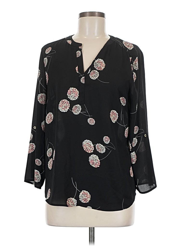 Pre-owned Daniel Rainn 3/4 Sleeve Blouse In Black