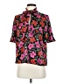 MNG Floral Pink Short Sleeve Blouse Size XS - photo 1