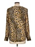 Ann Taylor Animal Print Gold Long Sleeve Blouse Size L (petite) - photo 2